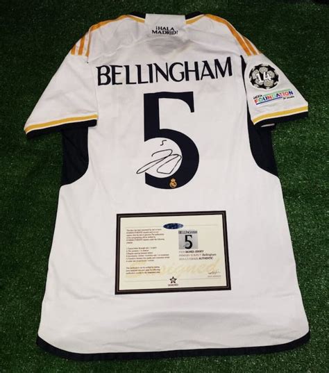 Vintage Jude Bellingham SIGNED Real Madrid Signature Jersey + COA | Grailed