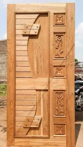 Brown Termite Resistant Teak Wooden Door For Home Hoteal At Best Price