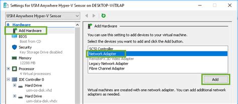 Hyper V Sensor Deployment