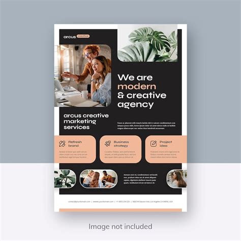 Premium Psd Creative Agency Flyer Print Template For Design Studio