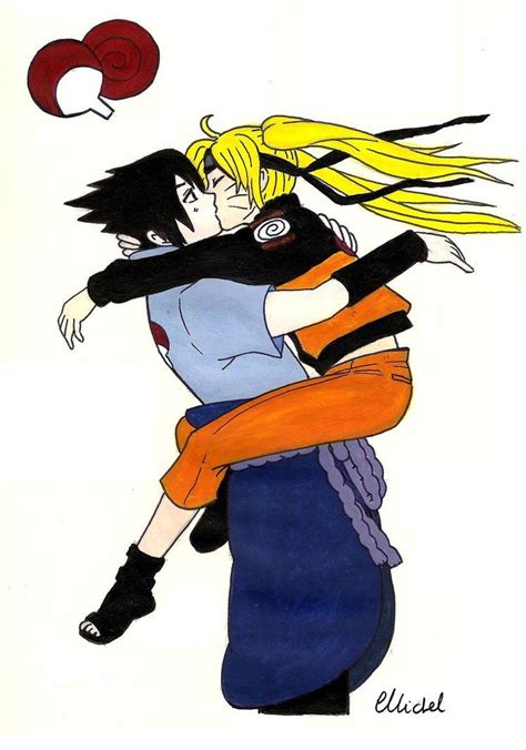 Sasuke Naruto Kiss Fanart