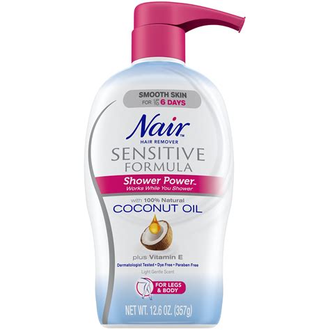 Nair Hair Remover Sensitive Formula Shower Power With Coconut Oil And