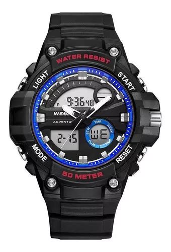 Reloj Weide Anadigi Wa3j8010 Para Hombre Negro Y Azul MercadoLibre