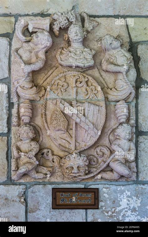 Stone relief Coat of Arms of St. Bernard in the 12th century Ancient ...