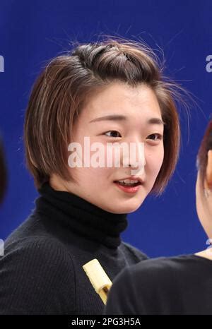 Japanese Kaori Sakamoto Shows Her Smile During A Press Conference Ahead