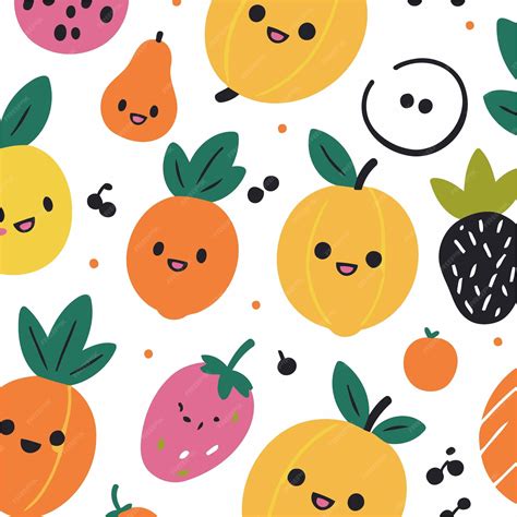 Premium Vector Cute Fruits Vector Illustration For Children