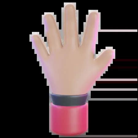 Hello hand gesture 3D Illustration download in PNG, OBJ or Blend format