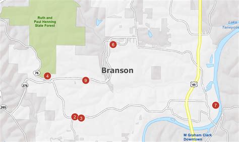 Printable Large Print Map Of Branson Mo