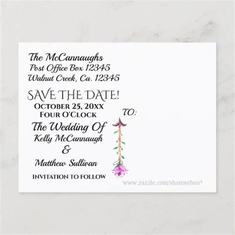 Save the Date Postcard Invitation | Zazzle