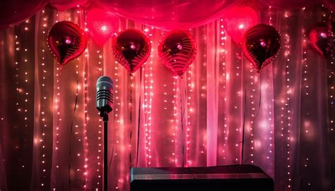 Premium Photo | A karaoke setup with a playlist of love songs