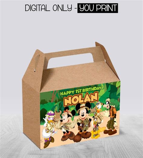 Custom Mickey Mouse Safari Party Bundle Birthday Pack Etsy