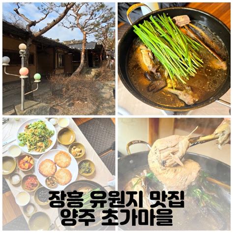 장흥유원지맛집 양주 초가마을 보양식 장흥닭백숙 네이버 블로그