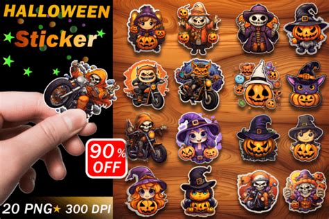 Cute Halloween Stickers Pack Graphic by Digital Design · Creative Fabrica