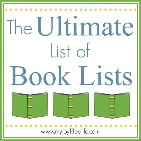 B is for Books - The Ultimate List of Book Lists {The ABCs of ...