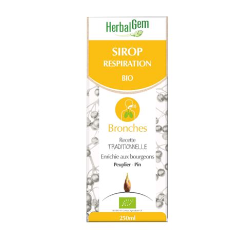 HERBALGEM Sirop Respiration Bio 250 ml odporność drogi oddechowe