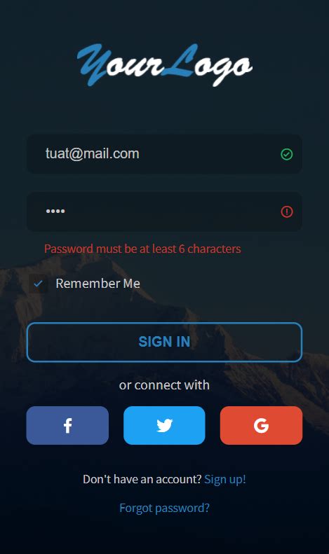 GitHub Trananhtuat Login Form With Validation Responsive Login Form