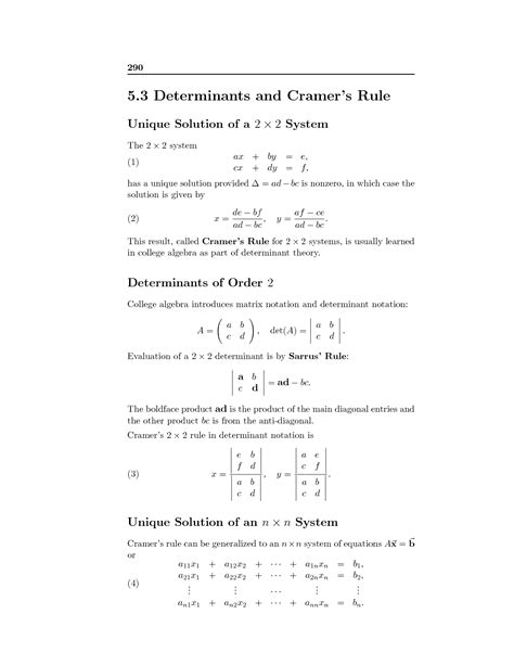 SOLUTION Determinants And Cramers Rule Matices Studypool