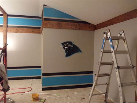 Carolina Panther Game Room Unfolds Rooms Home Decor Football Rooms