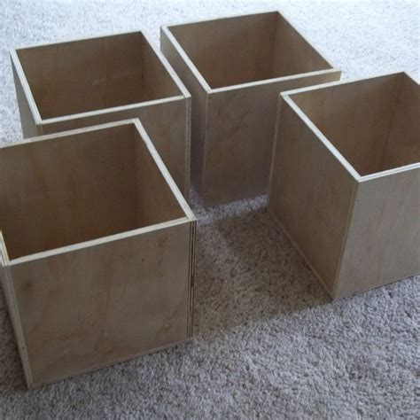 Unfinished Wood Storage Cube Etsy