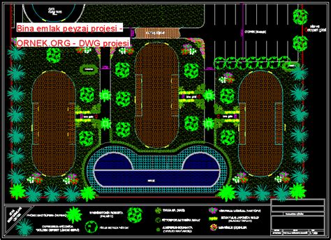 Bina Emlak Peyzaj Projesi Dwg Projesi Autocad Projeler