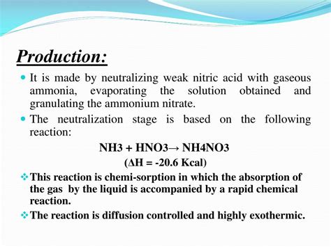 Ppt Lecture 11 Ammonium Nitrate Production Introduction Powerpoint Presentation Id2078094