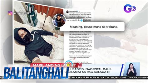 Black Rider Star Ruru Madrid Naospital Dahil Sa Trangkaso