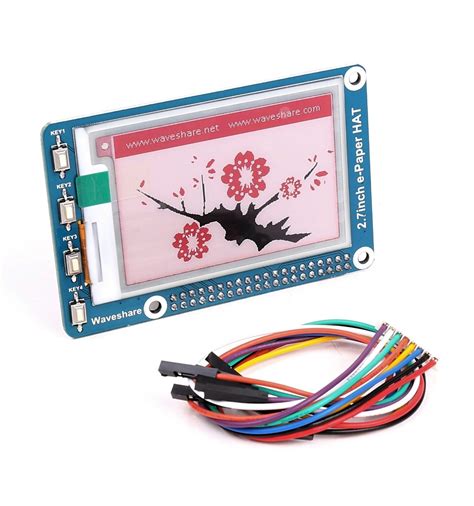 Inch E Ink Display Hat For Raspberry Pi Tri Colour X