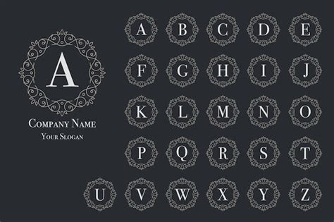 Vektor Monogramm Alphabet Elegantes Design Logo Premium Vektor