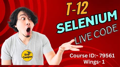 Selenium Live Code Wings Selenium Hands On Answer