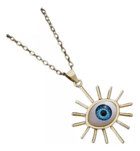 Collar Ojo Turco Evil Eye Pestañas Protección Vibras