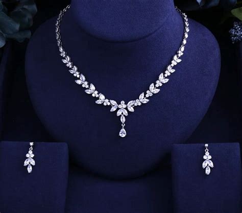 Crystal Wedding Sieraden Set Crystal Bruids Sieraden Set Etsy