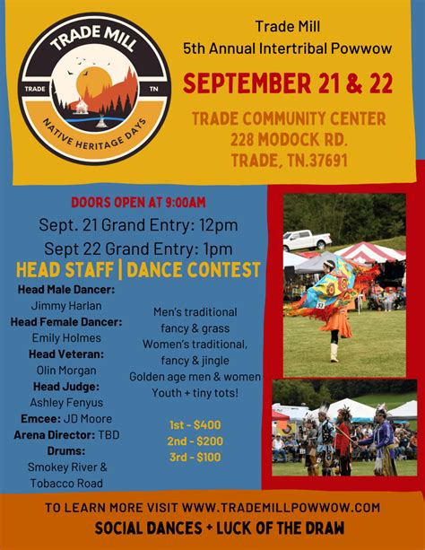 Trade Mill 5th Annual Intertribal Pow Wow 2024 Pow Wow Calendar