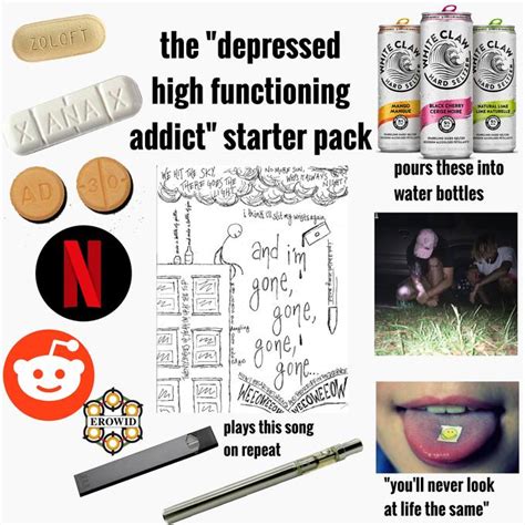 The Depressed High Functioning Addict Starter Pack Rstarterpacks Starter Packs Know