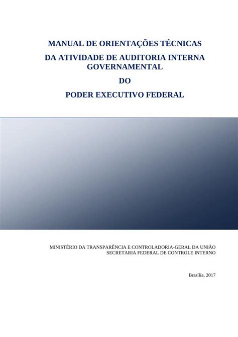 Pdf Manual De OrientaÇÕes TÉcnicas Da Atividade De Auditoria