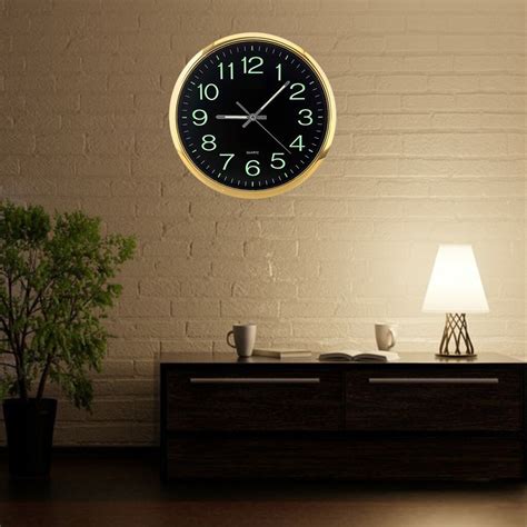 Horloge Murale Classique Lumineuse Fluorescente Horloge Murale