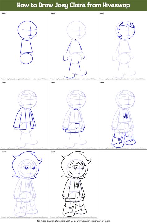 How To Draw Joey Claire From Hiveswap Hiveswap Step By Step