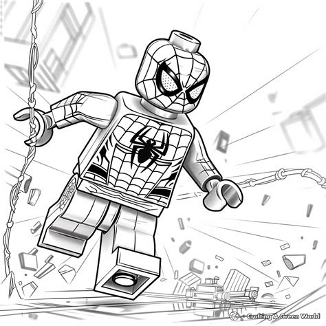 Spiderman Lego Coloring Pages Free And Printable