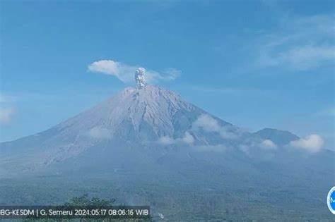 Gunung Semeru Lima Kali Erupsi Letusan Hingga Meter Koran