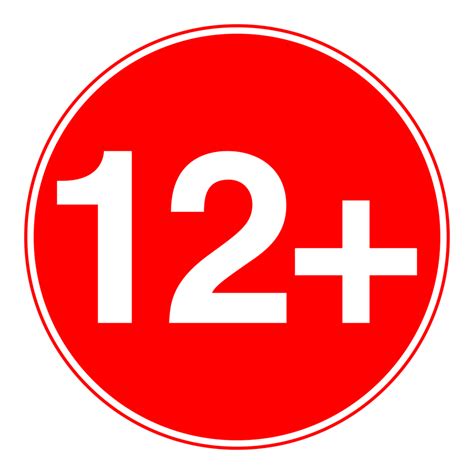 Age Rating Sign Over 12 On Transparent Background 18723302 Png