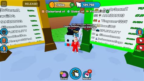 I Become 3 On REBIRTH Leaderboard In PET CLICKER SIMULATOR ROBLOX