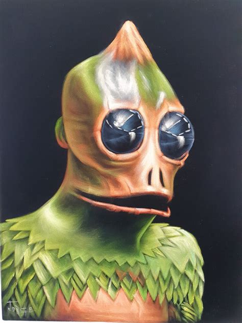 Sleestak From land of the Lost :original Oil | Etsy