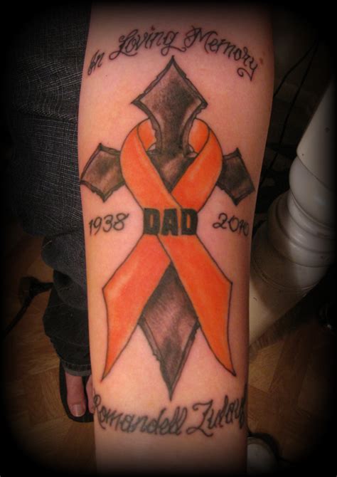 Good Looking In Loving Memory Dad Tattoo Design On Forearm