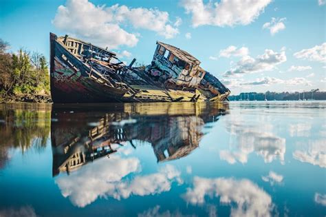 Naufragio De Un Barco Pesquero De Madera Abandonado En Saint Malo