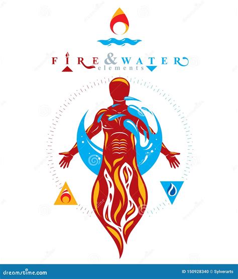 Vector Illustration Of Human Being Standing Mythic Ancient God