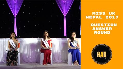 Miss Uk Nepal 2017 Qanda Round Top 5 Youtube