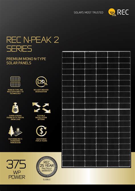 Rec Group Launches Second Generation N Peak Solar Panel Electrical