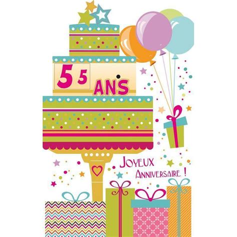 Carte âge Joyeux Anniversaire Pour Ton Anniversaire 115x18