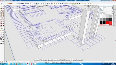 Sketchup Drawing 2 Stories Modern Home Design With 3 Bedrooms Size 11