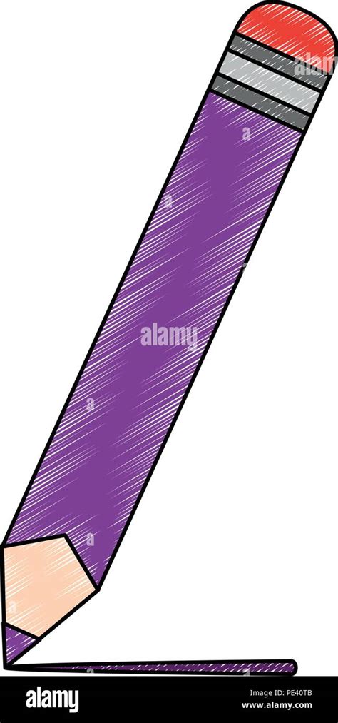 Wooden Pencil Cartoon Scribble Stock Vector Image And Art Alamy