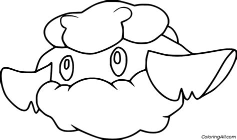 Cottonee Coloring Page ColoringAll